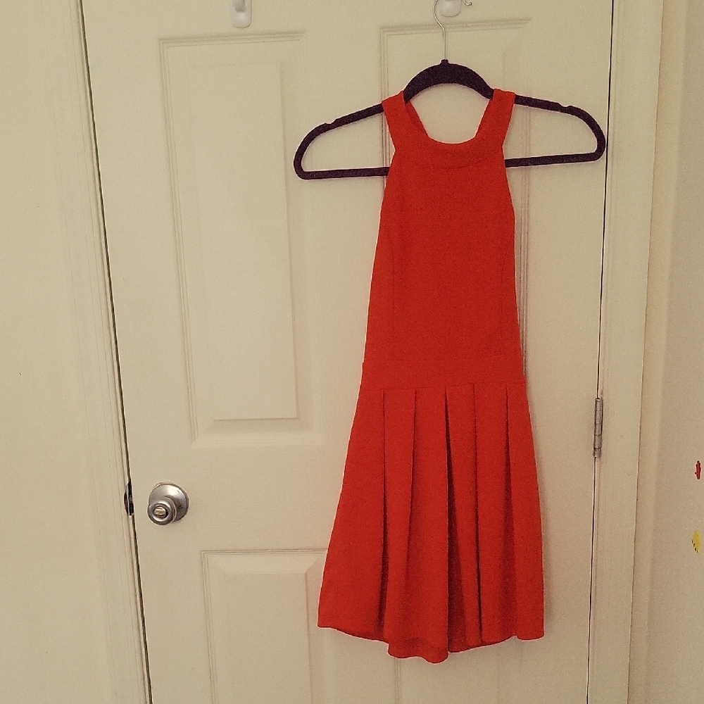 Isabel Rierra Fit & Flare Pleated Dress Tomato Pie Party Wear Summer Womens Sz M